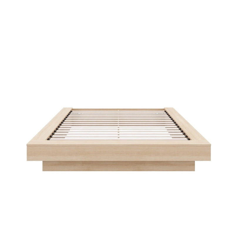 Natural Blonde Oak / Brown Oak Platform Bed Frame – 1 Person