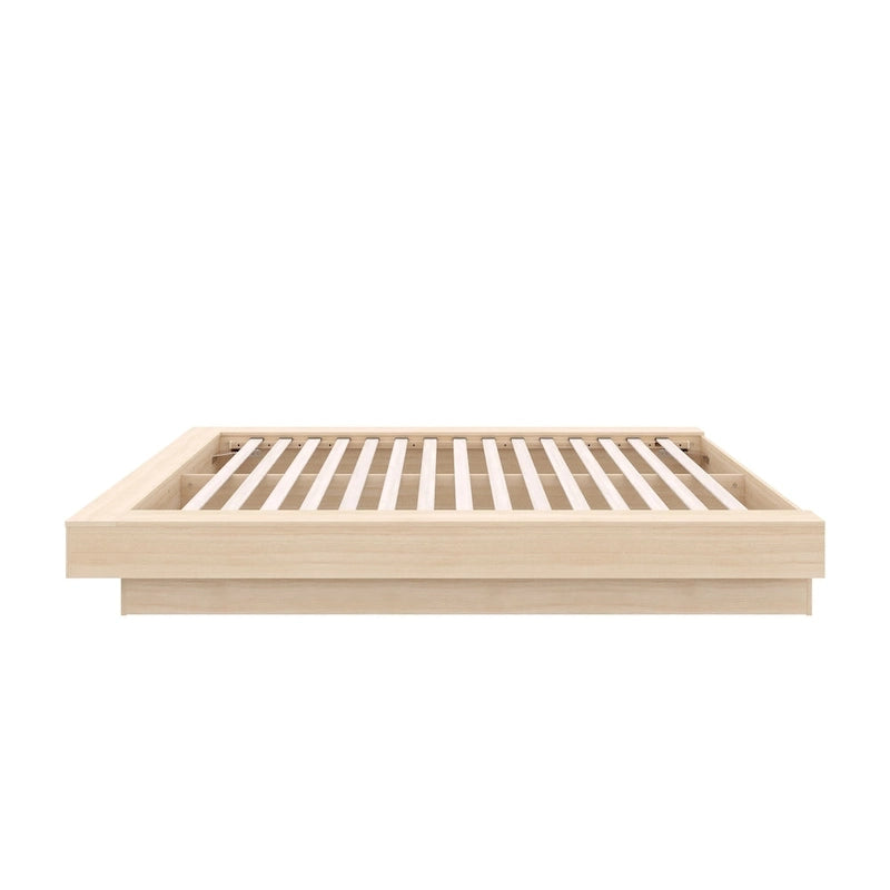 Natural Blonde Oak / Brown Oak Platform Bed Frame – 1 Person