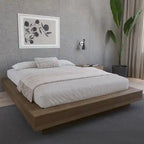 Natural Blonde Oak / Brown Oak Platform Bed Frame – 1 Person