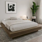 Natural Blonde Oak / Brown Oak Platform Bed Frame – 1 Person