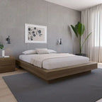 Natural Blonde Oak / Brown Oak Platform Bed Frame – 1 Person
