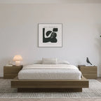 Natural Blonde Oak / Brown Oak Platform Bed Frame – 1 Person