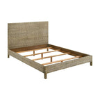 Kubu Grey Rattan Panel Bed – Queen / King / California King