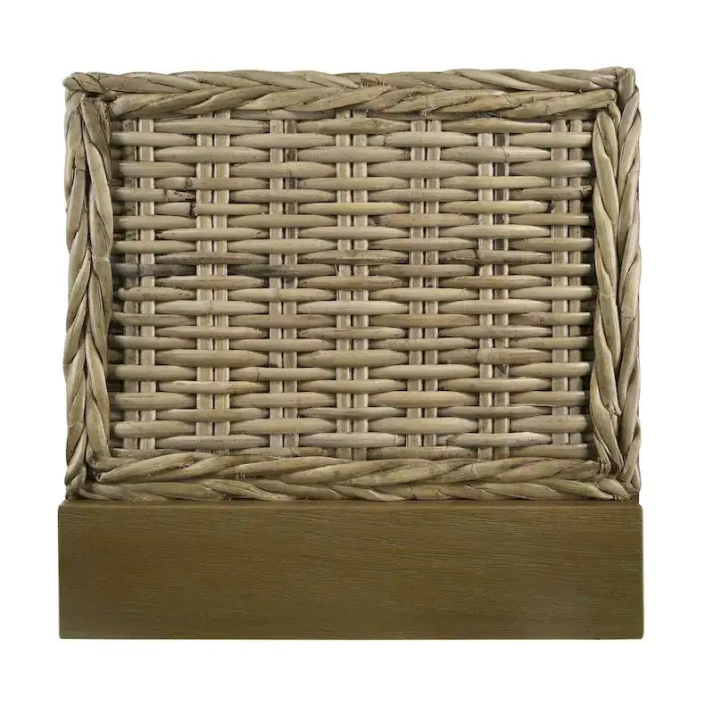 Kubu Grey Rattan Panel Bed – Queen / King / California King