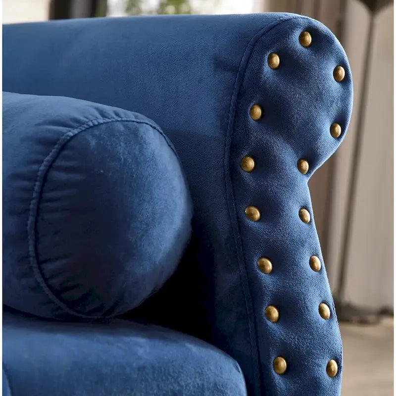 Velvet Tufted Rolled Arm Bench with Acrylic Legs – Multi-Seat, 10 Colors