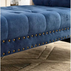 Velvet Tufted Rolled Arm Bench with Acrylic Legs – Multi-Seat, 10 Colors