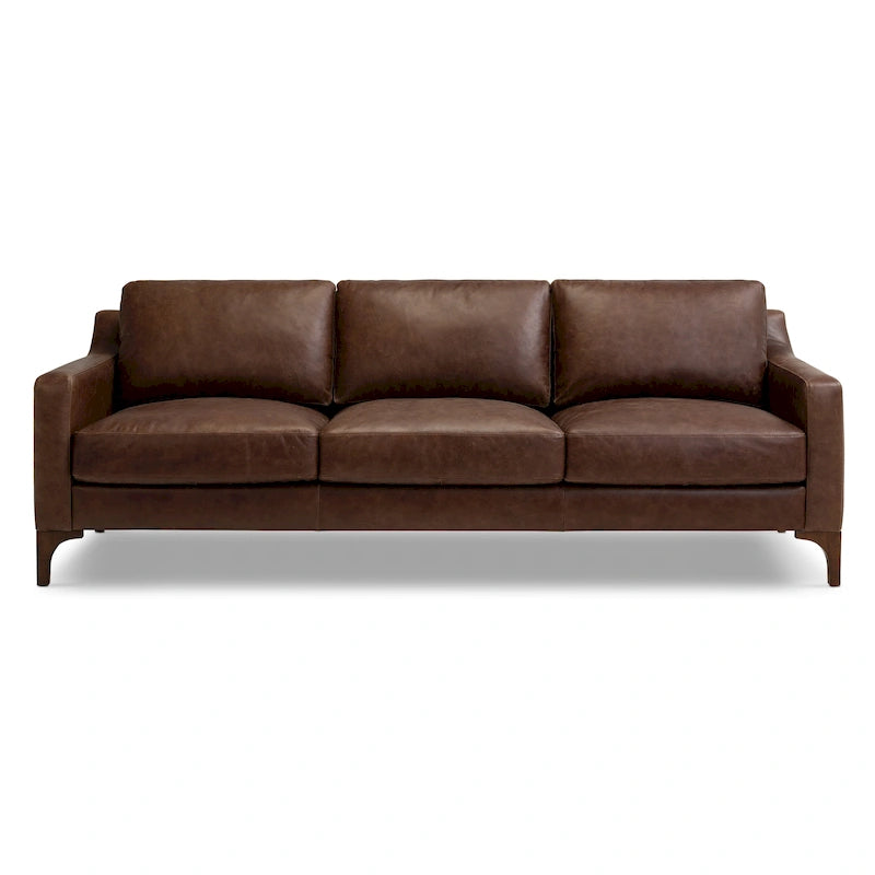 Full-Grain Italian Leather Sofa – Madagascar Cocoa / Cognac Tan / Chocolate Brown / Nightfall Blue, 3-Seater