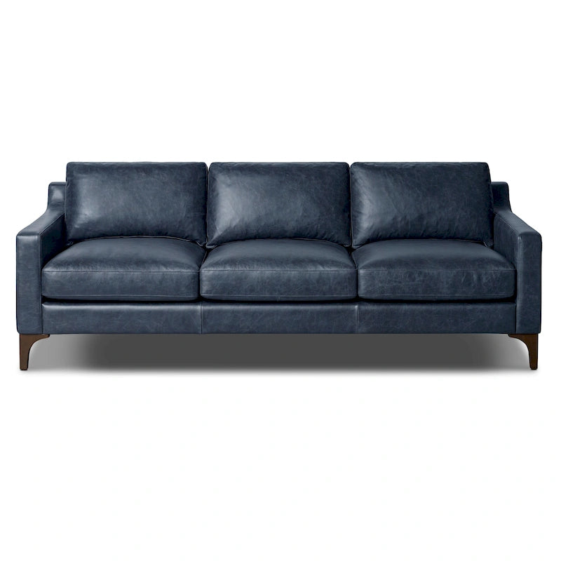 Full-Grain Italian Leather Sofa – Madagascar Cocoa / Cognac Tan / Chocolate Brown / Nightfall Blue, 3-Seater