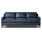 Full-Grain Italian Leather Sofa – Madagascar Cocoa / Cognac Tan / Chocolate Brown / Nightfall Blue, 3-Seater