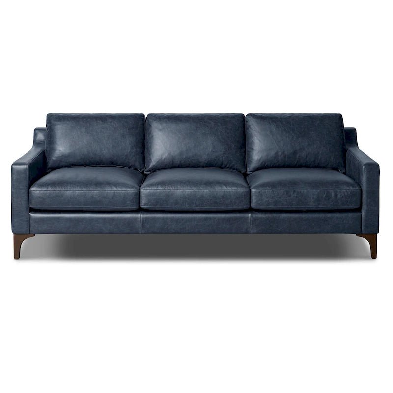 Full-Grain Italian Leather Sofa – Madagascar Cocoa / Cognac Tan / Chocolate Brown / Nightfall Blue, 3-Seater