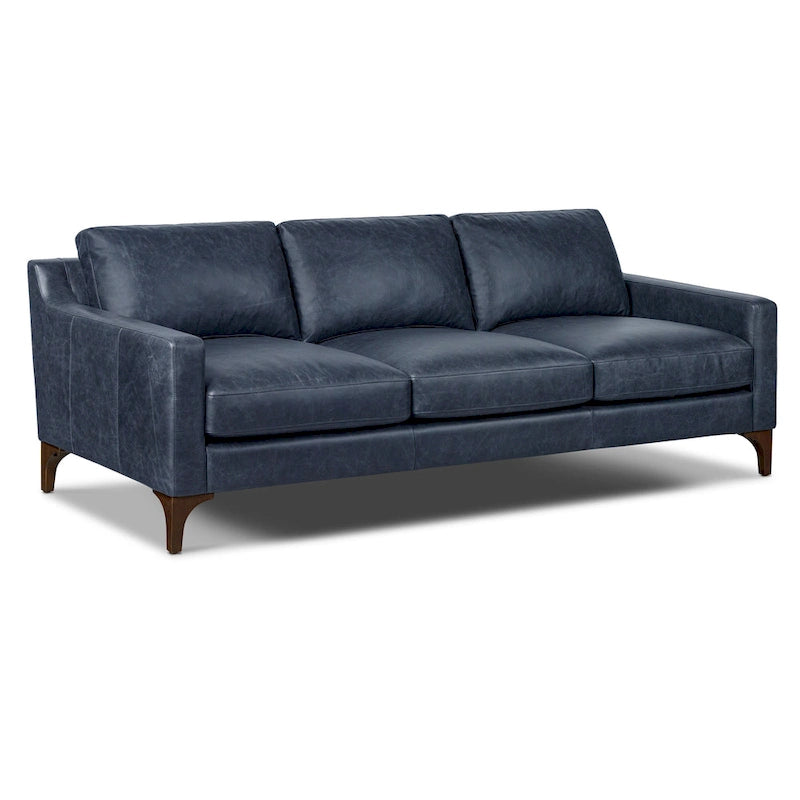 Full-Grain Italian Leather Sofa – Madagascar Cocoa / Cognac Tan / Chocolate Brown / Nightfall Blue, 3-Seater