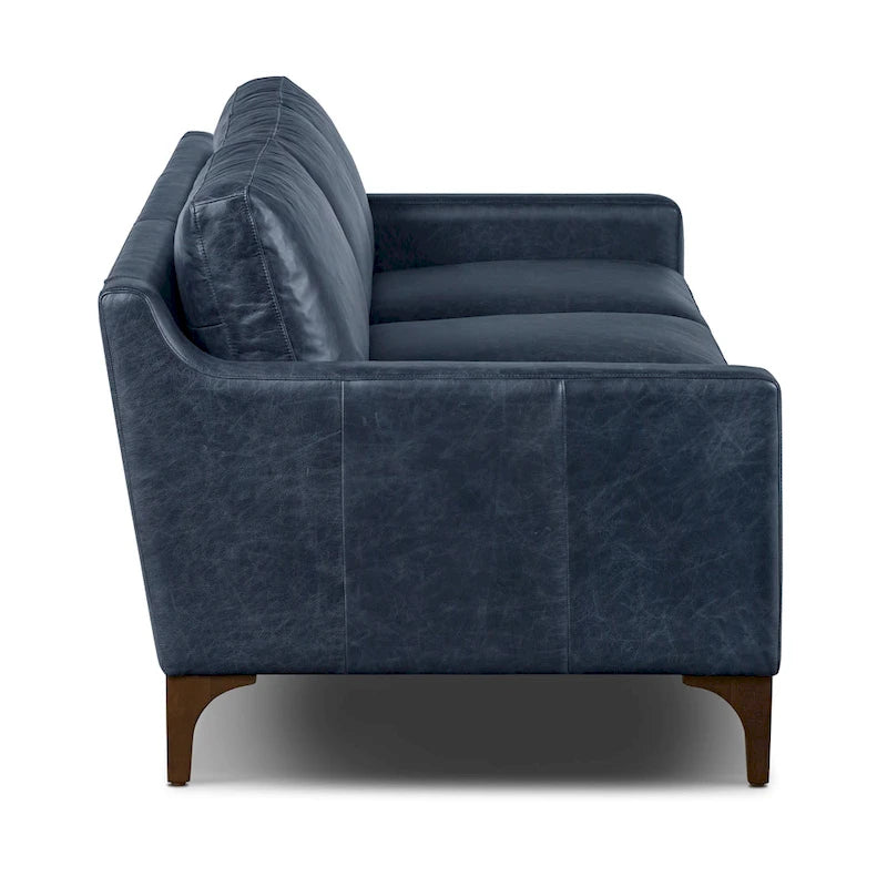 Full-Grain Italian Leather Sofa – Madagascar Cocoa / Cognac Tan / Chocolate Brown / Nightfall Blue, 3-Seater