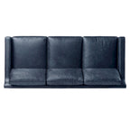Full-Grain Italian Leather Sofa – Madagascar Cocoa / Cognac Tan / Chocolate Brown / Nightfall Blue, 3-Seater