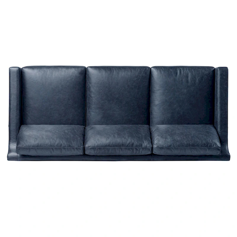 Full-Grain Italian Leather Sofa – Madagascar Cocoa / Cognac Tan / Chocolate Brown / Nightfall Blue, 3-Seater