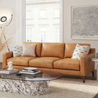 Full-Grain Italian Leather Sofa – Madagascar Cocoa / Cognac Tan / Chocolate Brown / Nightfall Blue, 3-Seater