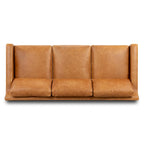 Full-Grain Italian Leather Sofa – Madagascar Cocoa / Cognac Tan / Chocolate Brown / Nightfall Blue, 3-Seater