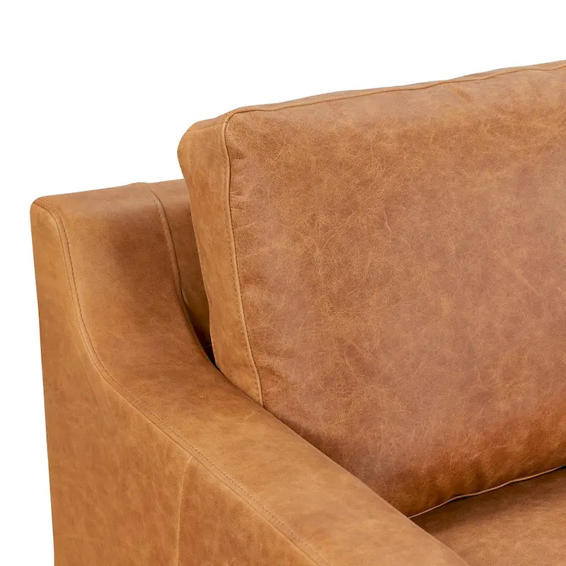 Full-Grain Italian Leather Sofa – Madagascar Cocoa / Cognac Tan / Chocolate Brown / Nightfall Blue, 3-Seater