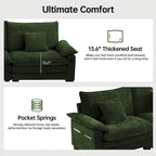 Blue / White / Grey / Black / Cream / Green L-Shaped Modular Sectional Sofa with Ottoman, Sleeper, 5-Seat