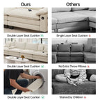 Blue / White / Grey / Black / Cream / Green L-Shaped Modular Sectional Sofa with Ottoman, Sleeper, 5-Seat