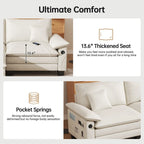 Blue / White / Grey / Black / Cream / Green L-Shaped Modular Sectional Sofa with Ottoman, Sleeper, 5-Seat