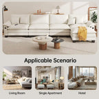 Blue / White / Grey / Black / Cream / Green L-Shaped Modular Sectional Sofa with Ottoman, Sleeper, 5-Seat