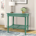 Teal / Black / Cream / Cherry / Vintage Grey / Winter Melody Wood Side Table with Rattan Shelf, 1-Person