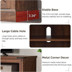 Fireplace TV Stand with Sliding Barn Doors – Dark Rustic Oak / Antique White / Light Rustic Oak / Antique Brushed White / Reclaimed Barnwood, Fits TVs up to 70"