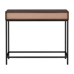 Oak / Walnut Mid-Century Console Table with 2 Drawers