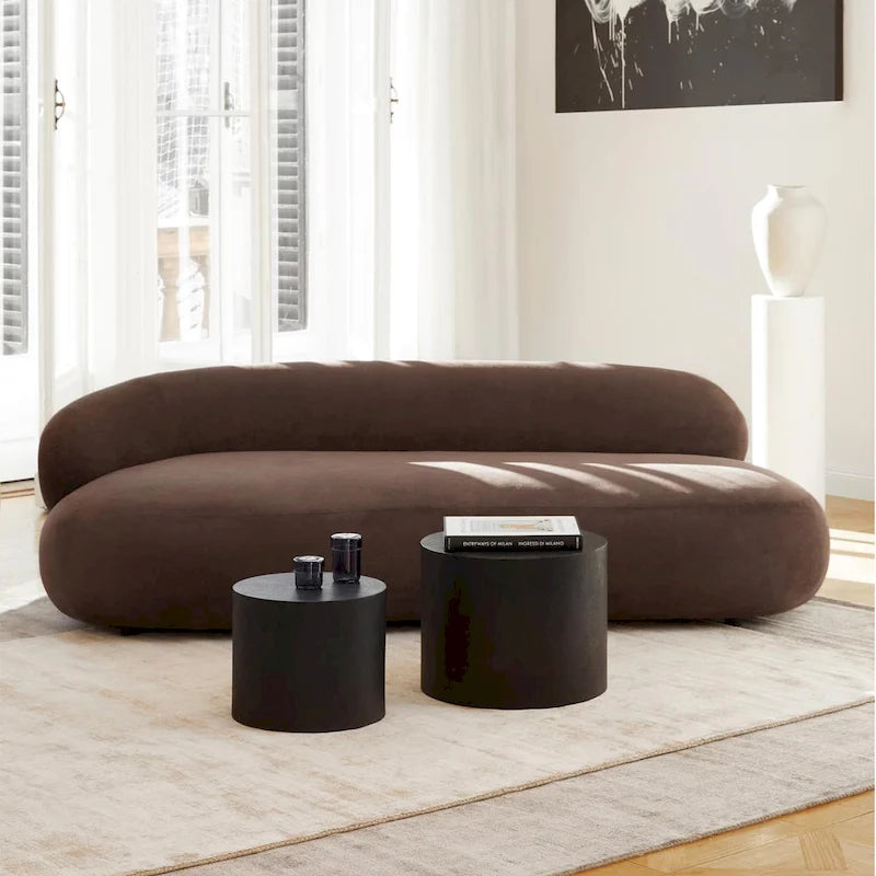 Round Nesting Side Tables, Multi-Color, MDF, Set of 2