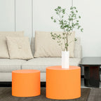 Round Nesting Side Tables, Multi-Color, MDF, Set of 2