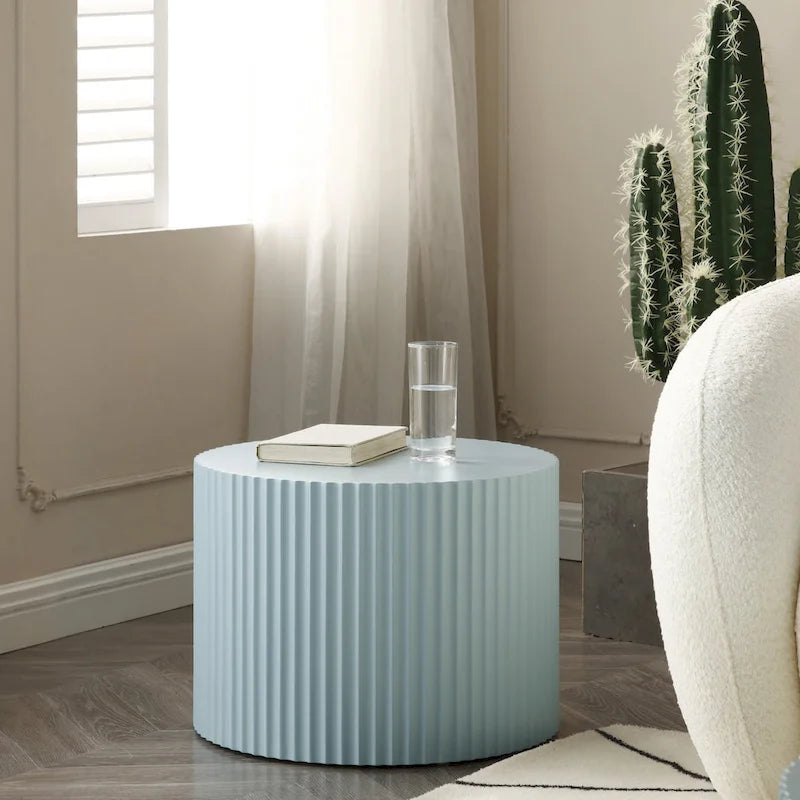 Round Nesting Side Tables, Multi-Color, MDF, Set of 2