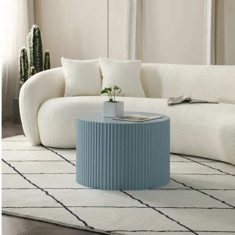 Round Nesting Side Tables, Multi-Color, MDF, Set of 2