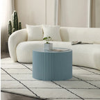 Round Nesting Side Tables, Multi-Color, MDF, Set of 2