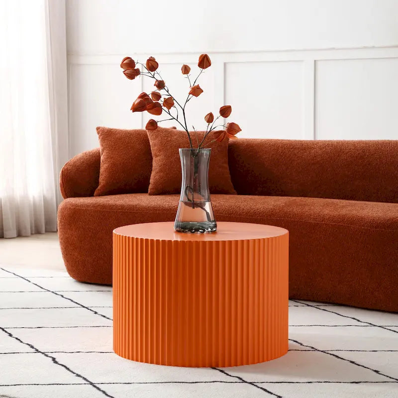 Round Nesting Side Tables, Multi-Color, MDF, Set of 2