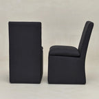 Performance Fabric Dining Side Chair with Casters, Mocha/Indigo/Light Grey/Ivory/Black/White, Set of 2