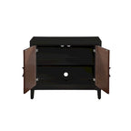 Brown & White / Brown & Black 2-Door Wood Accent Chest