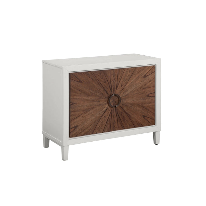 Brown & White / Brown & Black 2-Door Wood Accent Chest