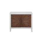 Brown & White / Brown & Black 2-Door Wood Accent Chest