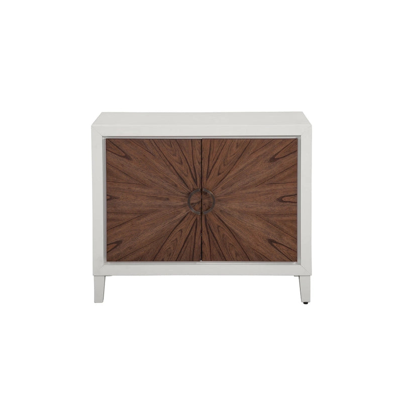 Brown & White / Brown & Black 2-Door Wood Accent Chest