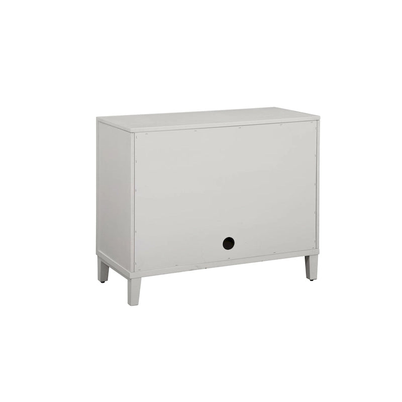 Brown & White / Brown & Black 2-Door Wood Accent Chest