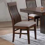 Mango Oak / Brown Slat Back Dining Side Chair, Set of 2