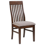 Mango Oak / Brown Slat Back Dining Side Chair, Set of 2