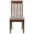 Mango Oak / Brown Slat Back Dining Side Chair, Set of 2