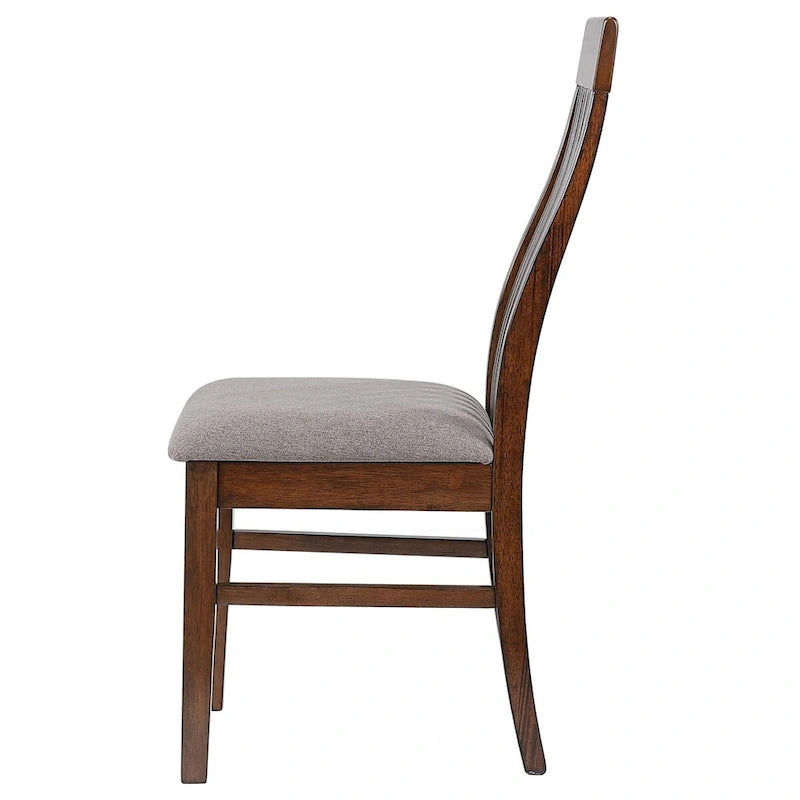 Mango Oak / Brown Slat Back Dining Side Chair, Set of 2