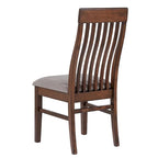Mango Oak / Brown Slat Back Dining Side Chair, Set of 2