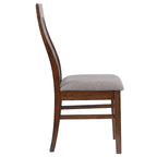 Mango Oak / Brown Slat Back Dining Side Chair, Set of 2