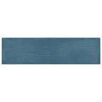 Black / Antique Blue / White 4-Door Sideboard Buffet Cabinet