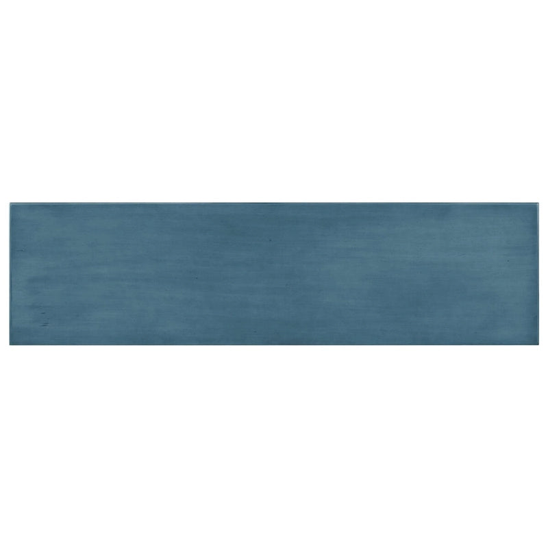Black / Antique Blue / White 4-Door Sideboard Buffet Cabinet