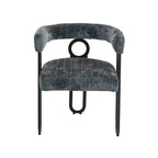 Round Back Upholstered Dining Chair, Multi-Color, Set of 2