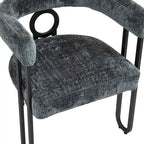 Round Back Upholstered Dining Chair, Multi-Color, Set of 2